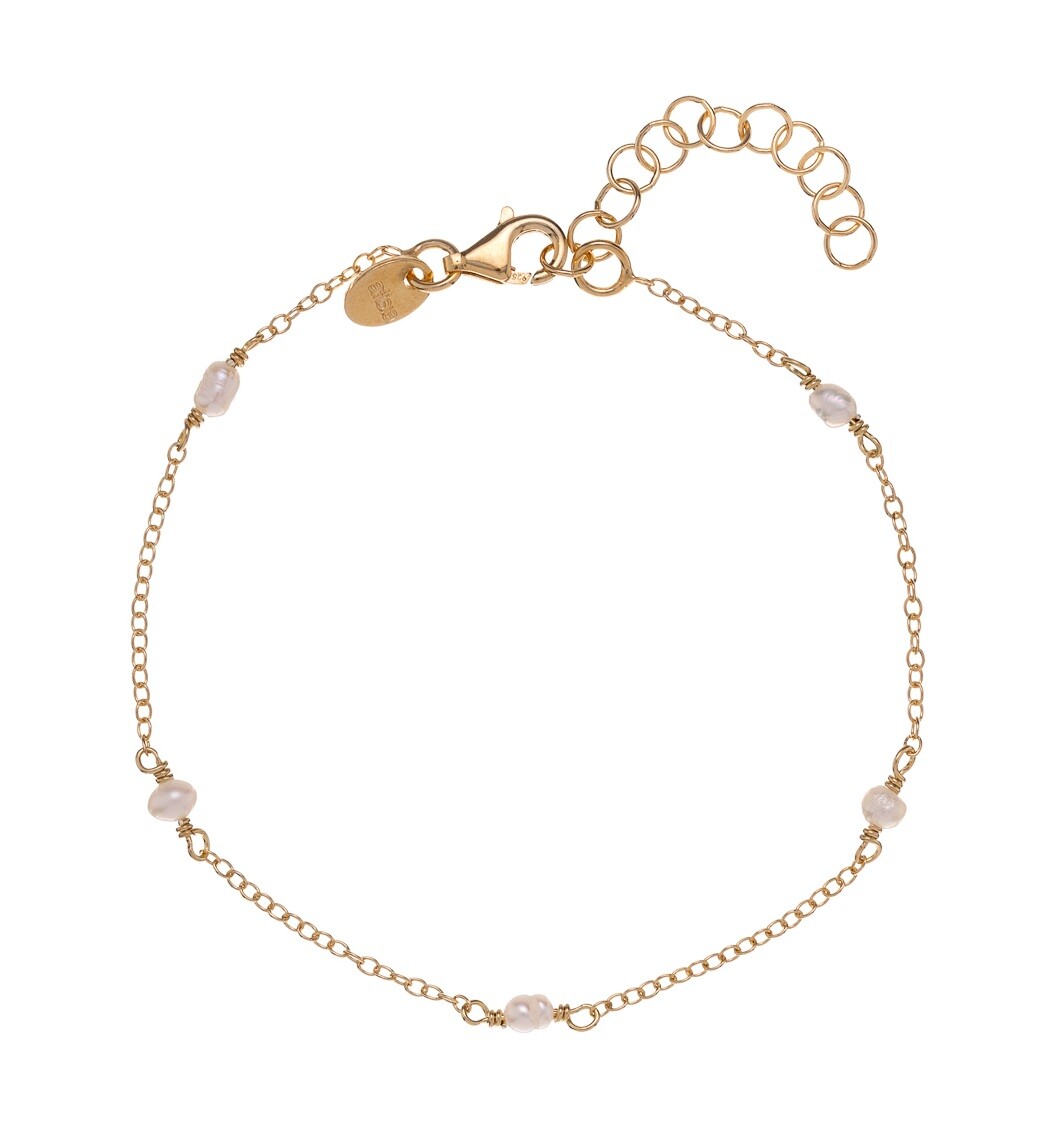 Alisia Dámský pozlacený náramek s pravými perlami AL4420.01.000