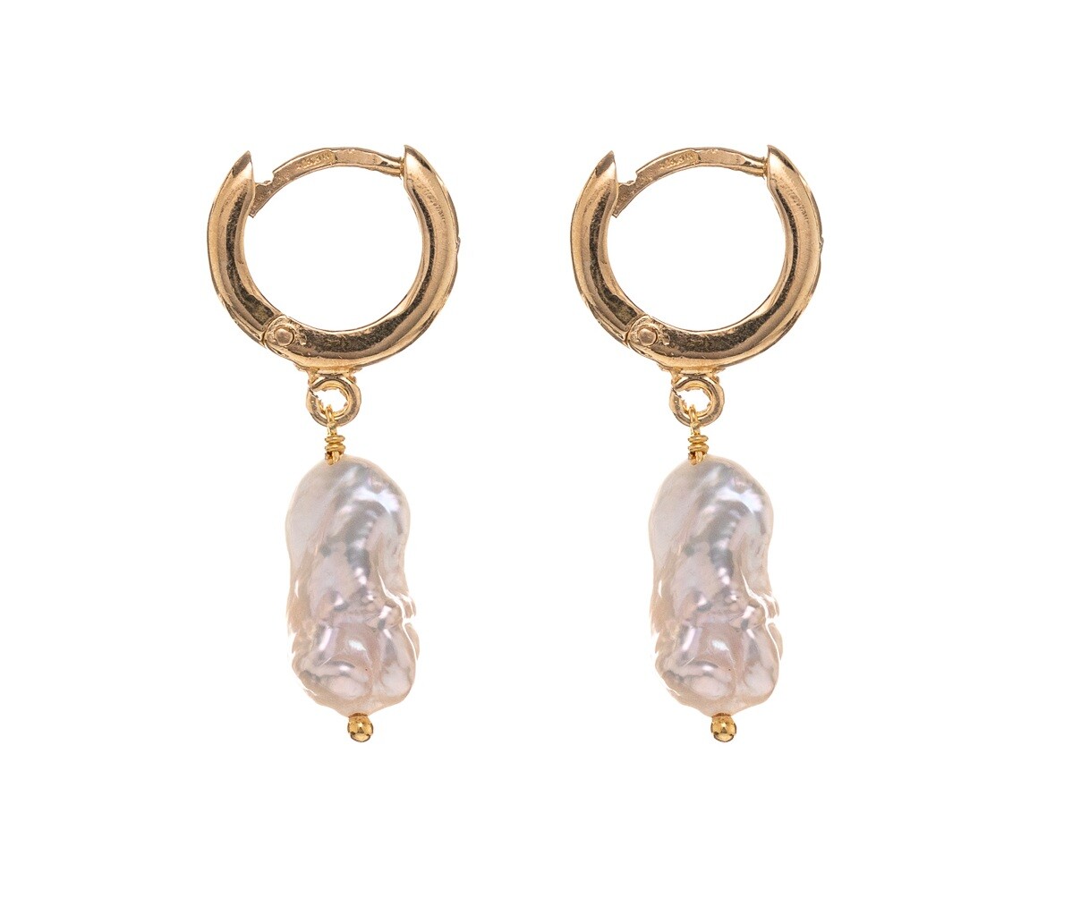 Alisia Elegantní pozlacené náušnice s barokní perlou AL4683.01.000