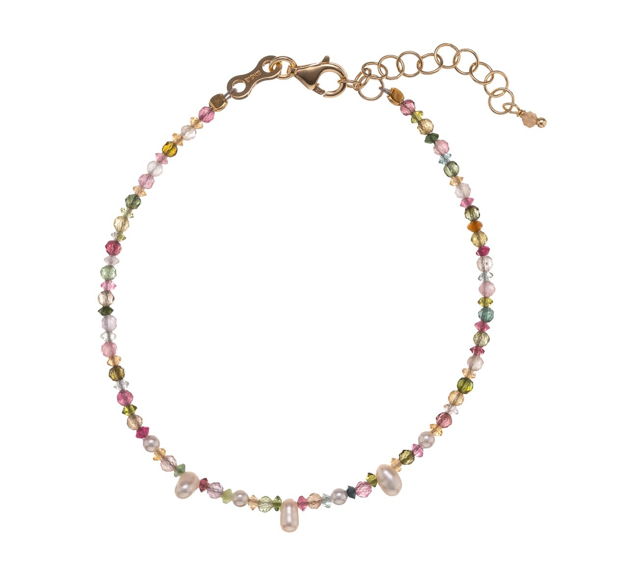 Alisia Korálkový náramek s turmalínem a perlami AL4657.01.000