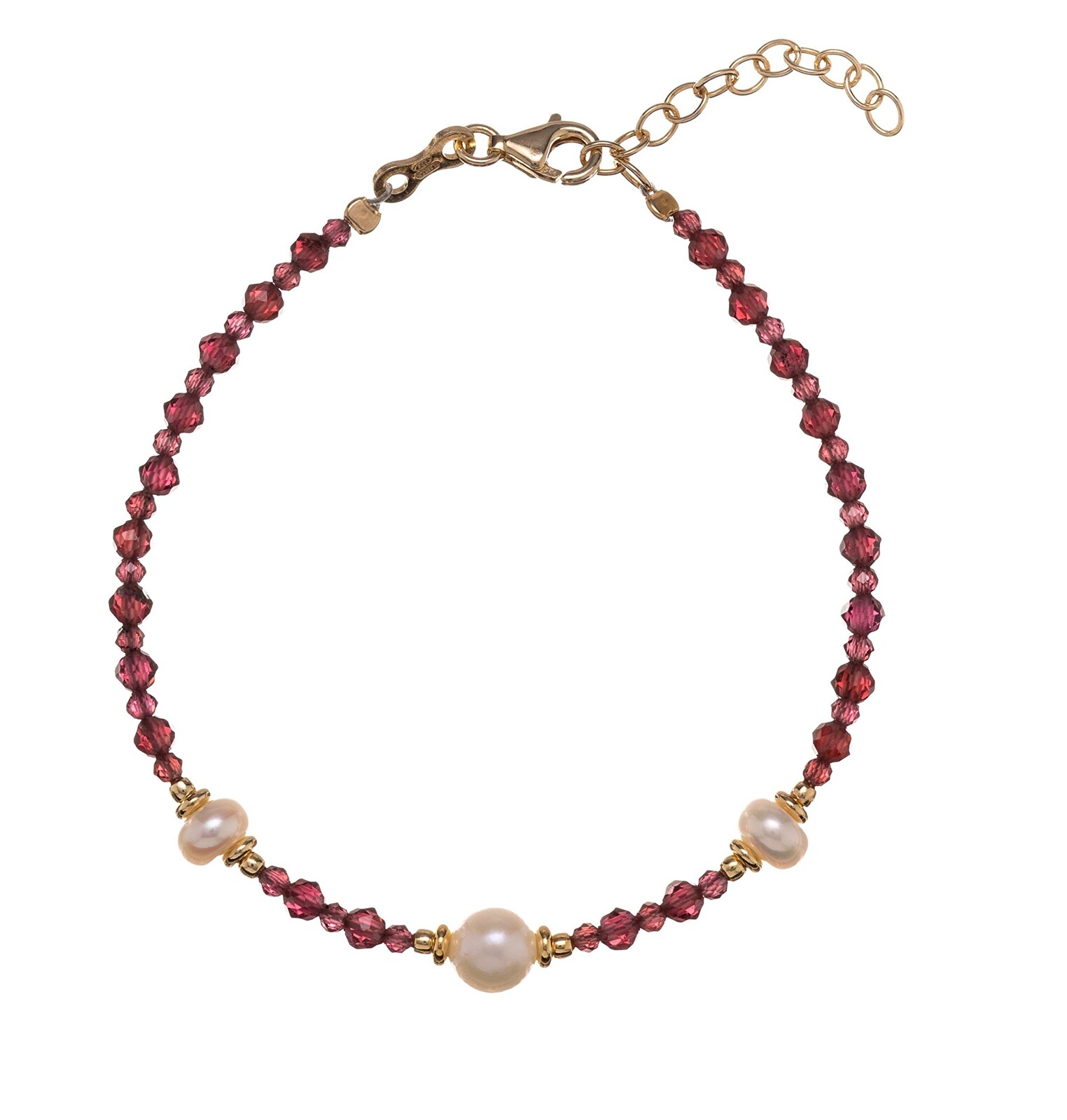 Alisia Okouzlující náramek z granátu s pravými perlami AL5178.01.029