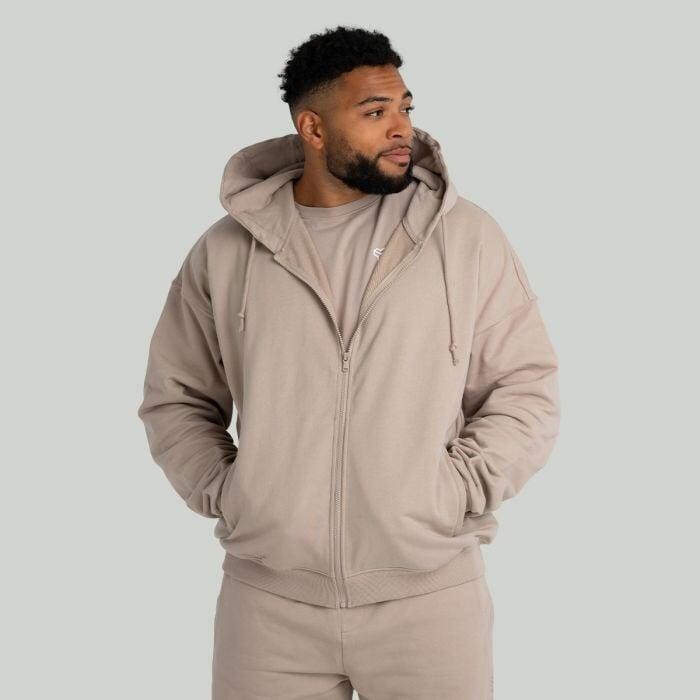 GymBeam STRIX Mikina Zip Taupe