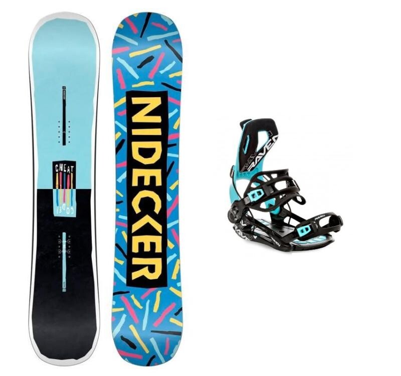 Nidecker Cheat Code Youth dětský snowboard + Raven Fastec FT360 black/mint vázání