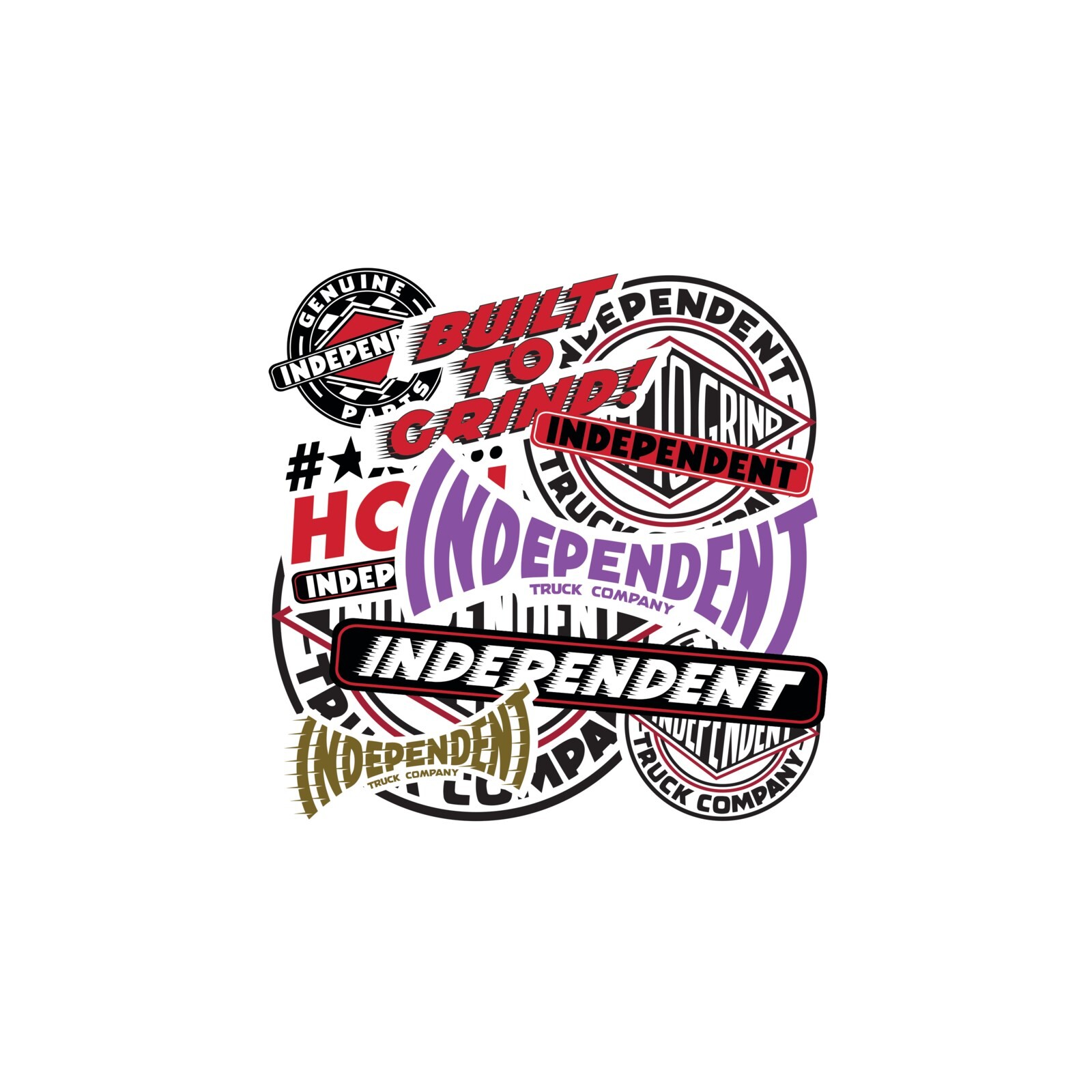 samolepky INDEPENDENT - In Pack of 10 Assorted  Sticker Assorted Color (66606)