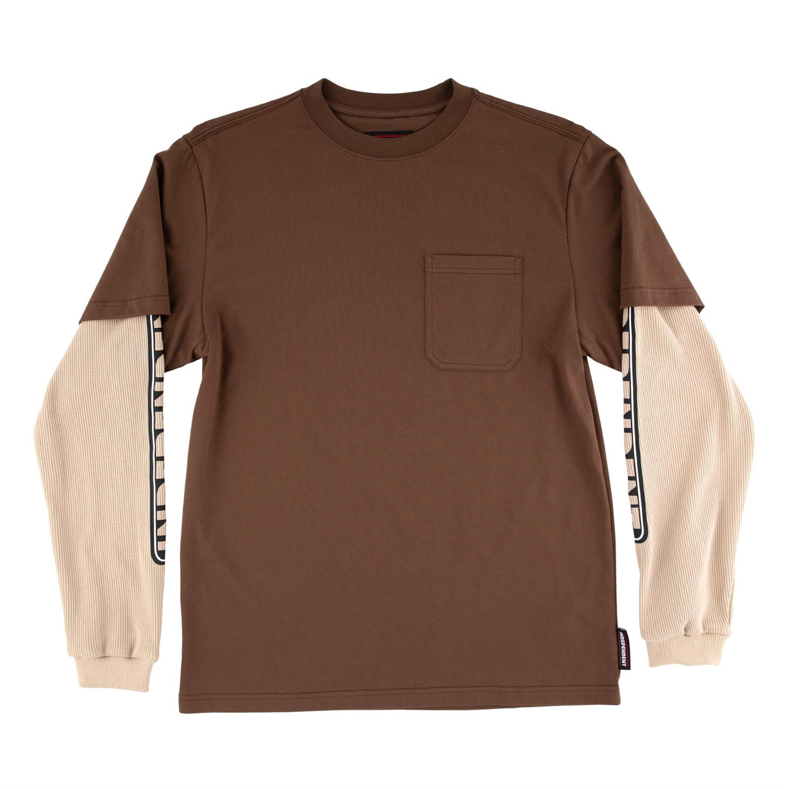 košile INDEPENDENT - Bar Logo Thermal 2Fer L/S Thermal Top Chocolate/Sand (158368)