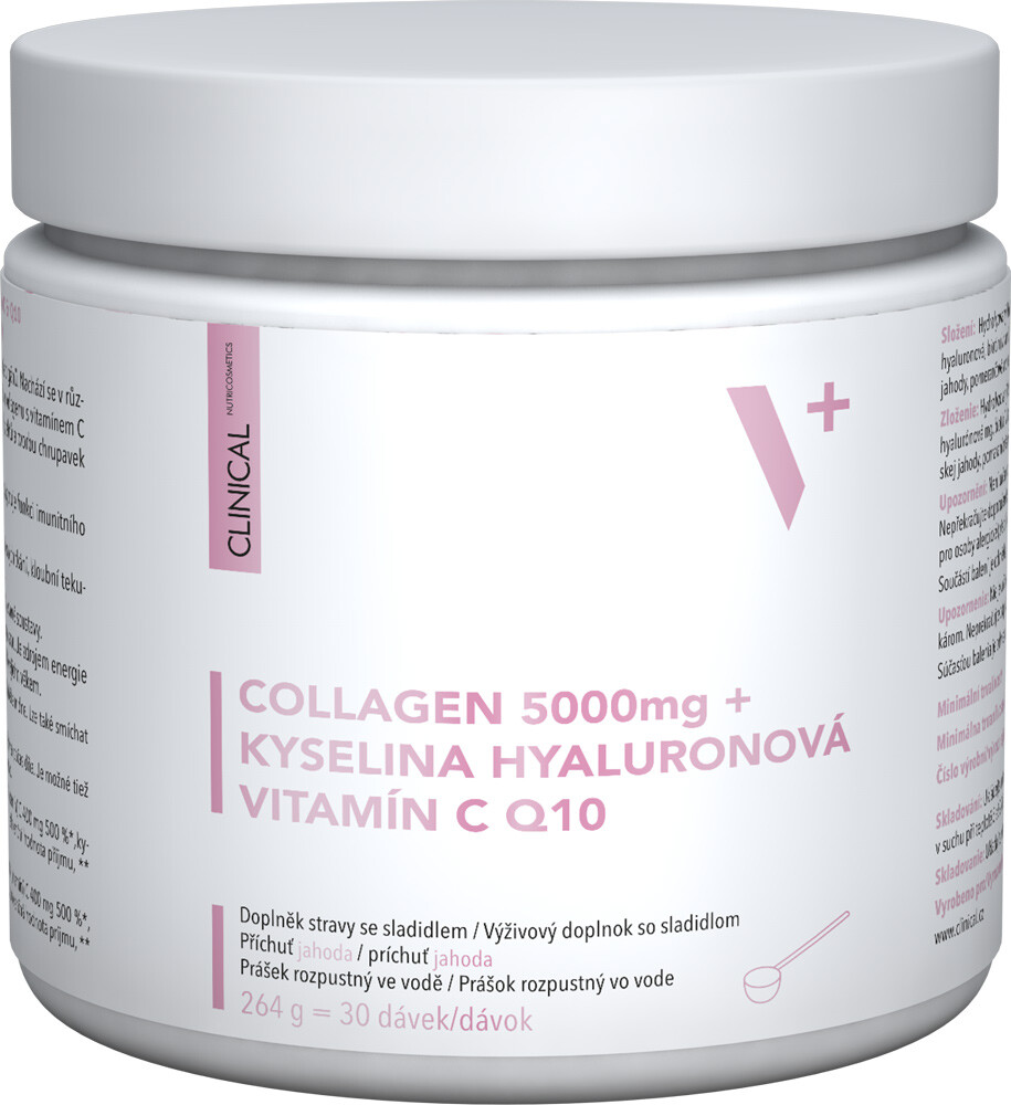 Clinical Collagen 5000 mg + kyselina Hyaluronová + vitamin C & Q10 264 g