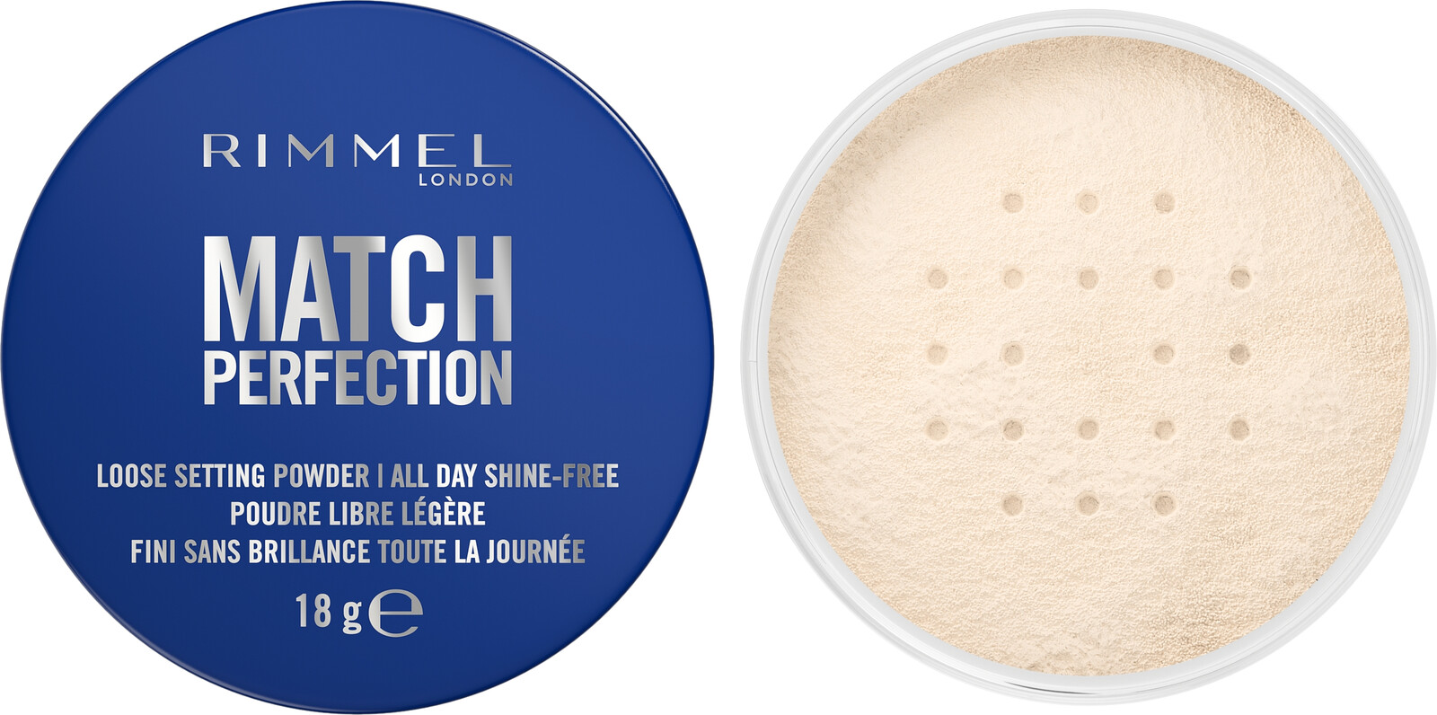 Rimmel Lehký sypký pudr Match Perfection Transparent (Powder) 18 g