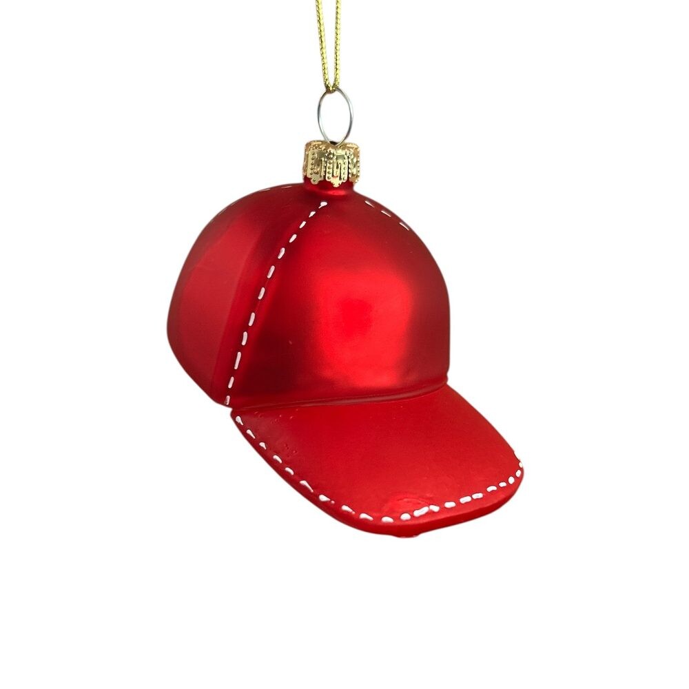 HANG ON Skleněná ozdoba kšiltovka