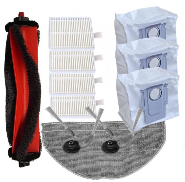 HEPA filtry, kartáče do vysavače ROBOROCK Q7 TF Plus mopy a sáčky, 12ks sada