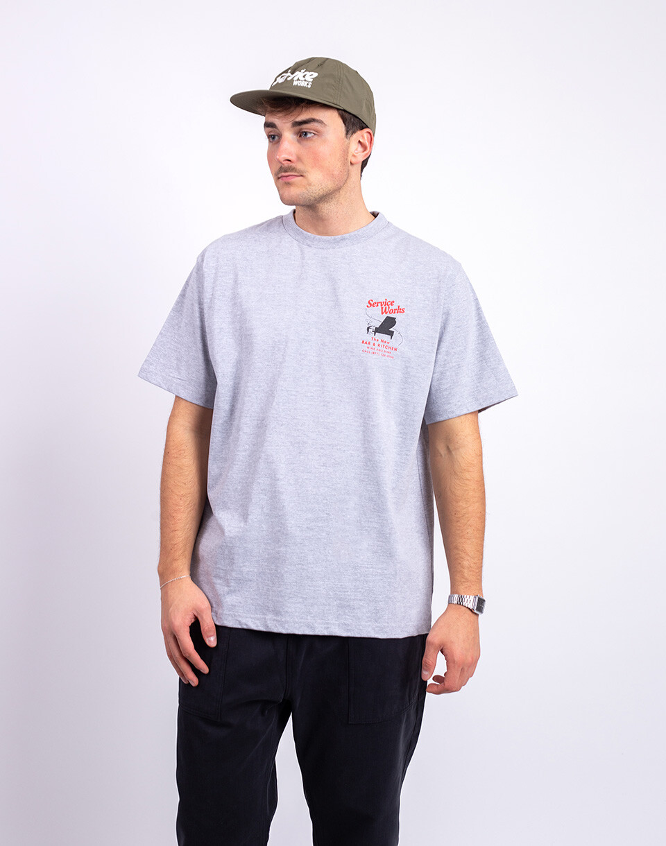 Service Works Bar & Kitchen Tee HEATHER GREY M