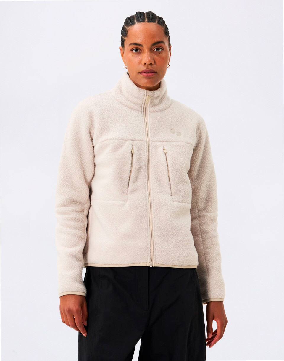 pinqponq Fleece Jacket Women Cliff Beige XS
