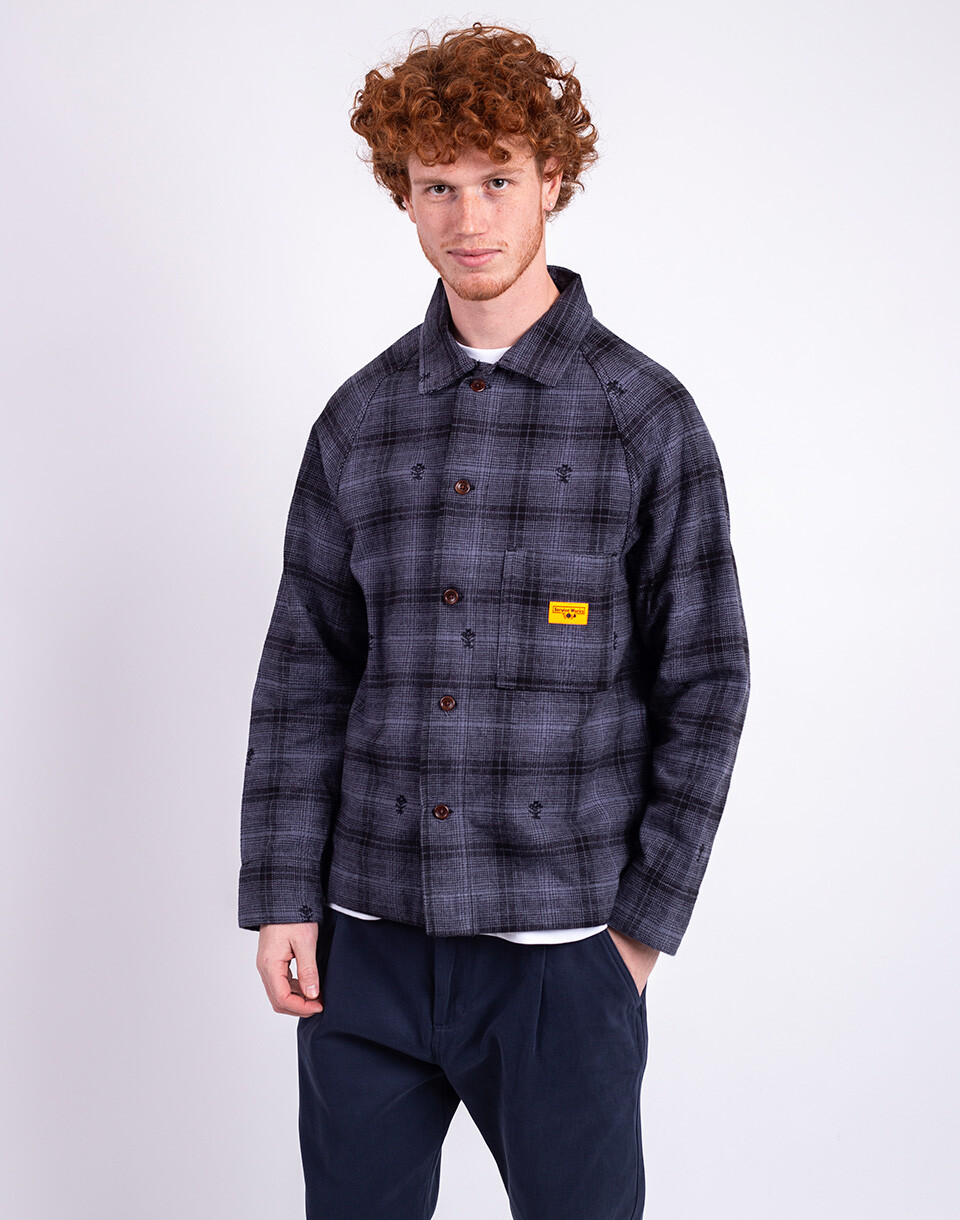 Service Works Thistle Plaid FOH Jacket BLACK L