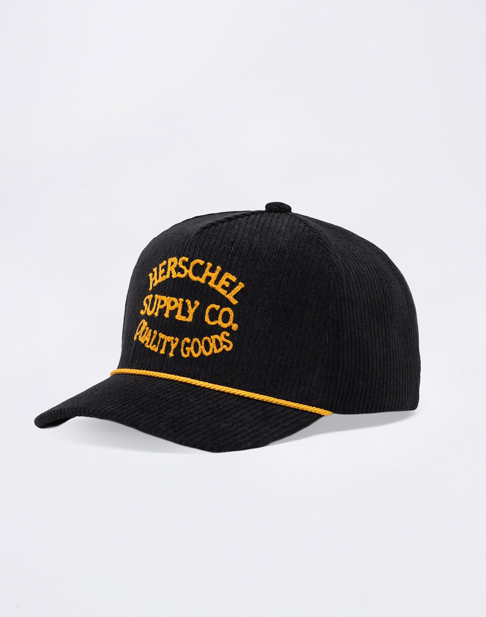 Herschel Supply Whaler Tall Corduroy CS Cap Black