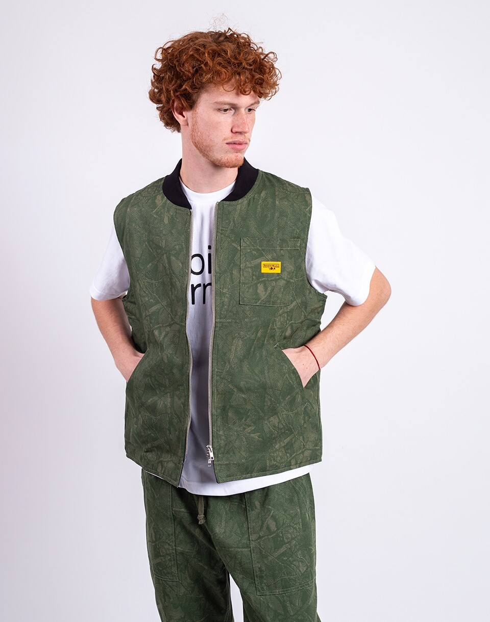Service Works Xerox Camo Padded Work Vest OLIVE L