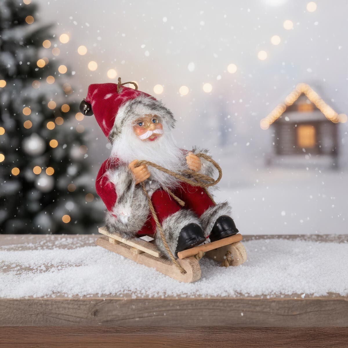 PM Euro Trading Vánoční ozdoba Santa na saních