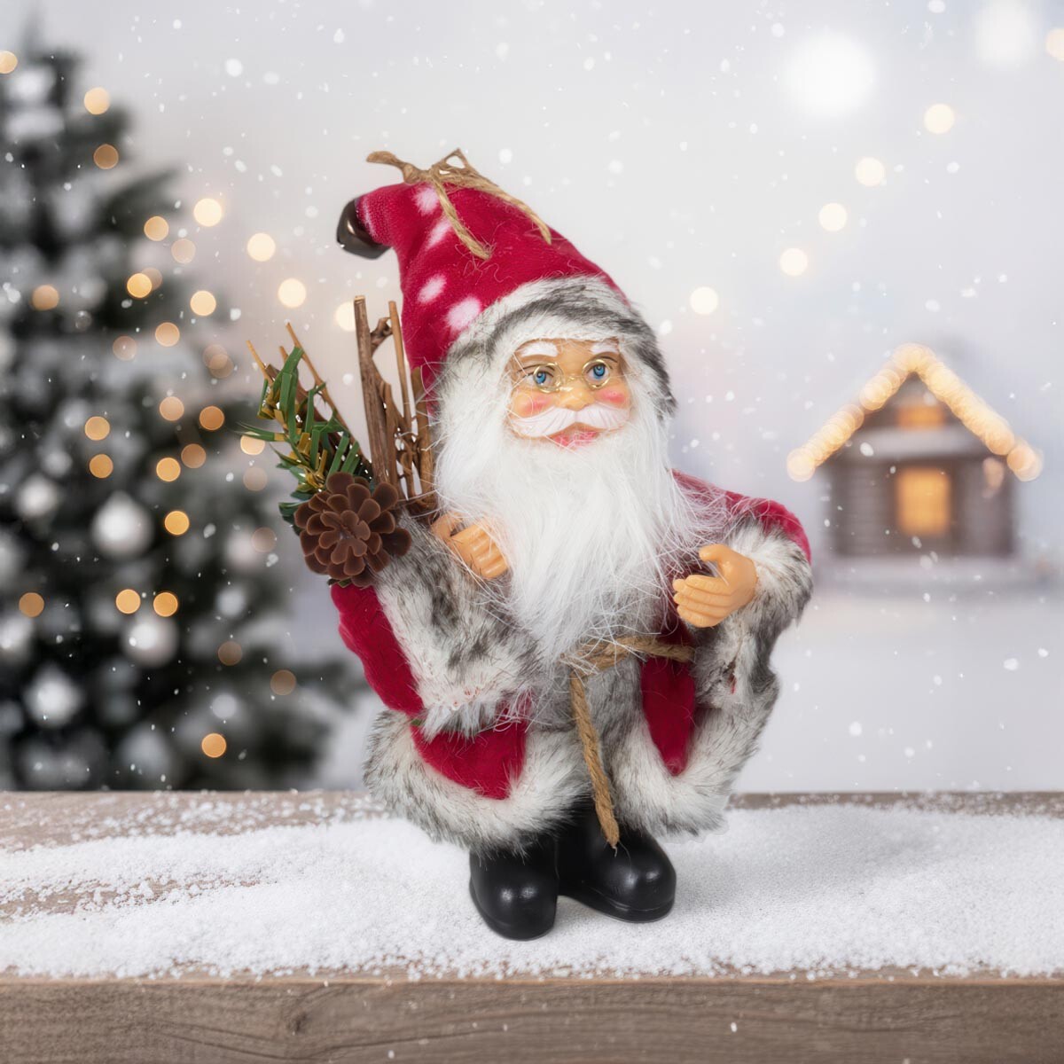 PM Euro Trading Vánoční ozdoba Santa stojící