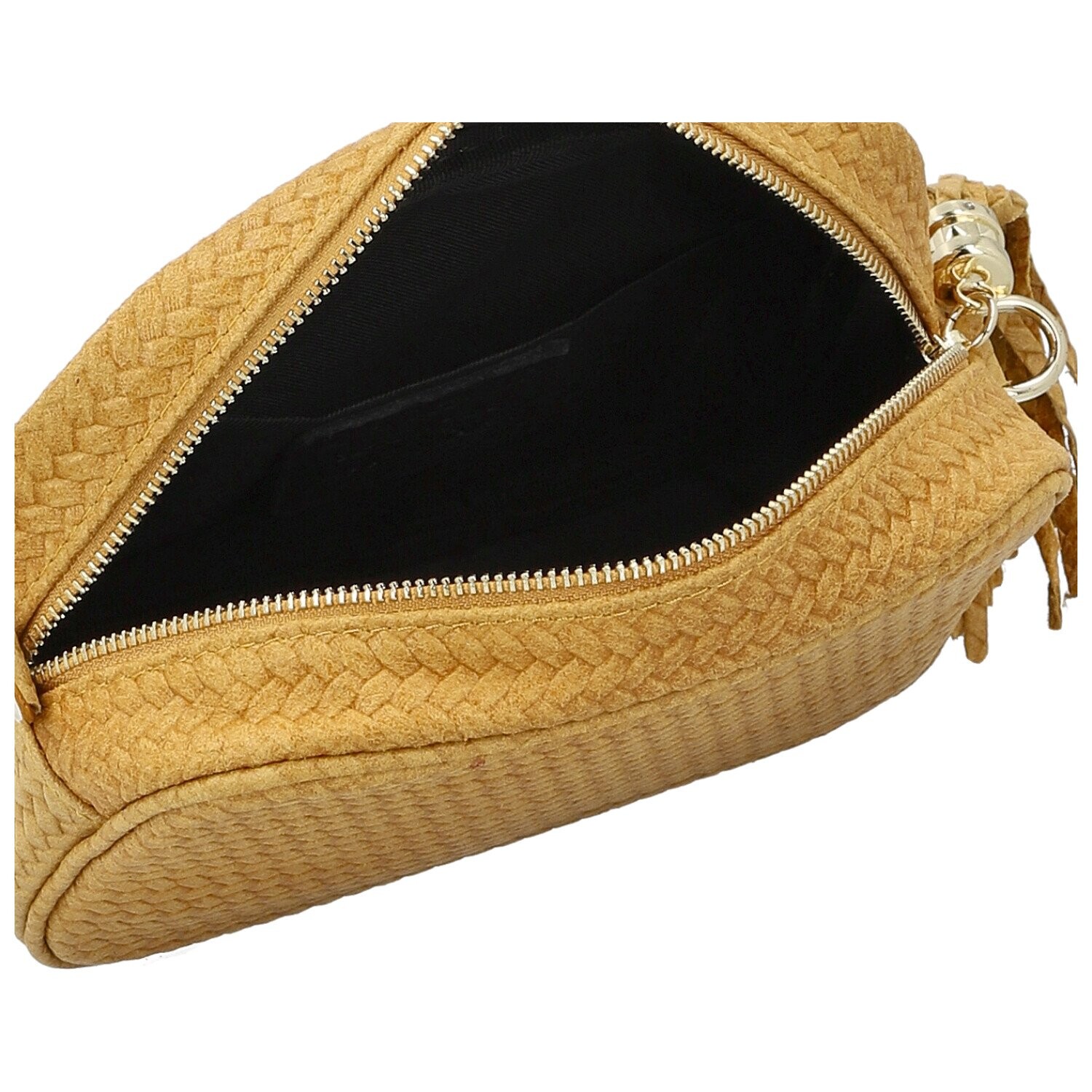 Módní dámská kožená crossbody kabelka Kalea, žlutá