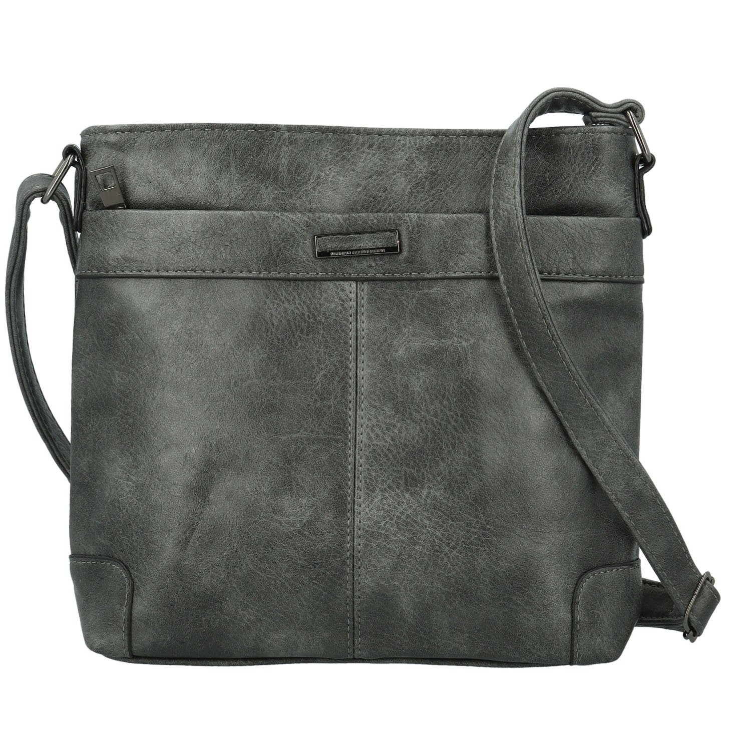 Trendy dámská koženková crossbody kabelka Neira, tmavě šedá