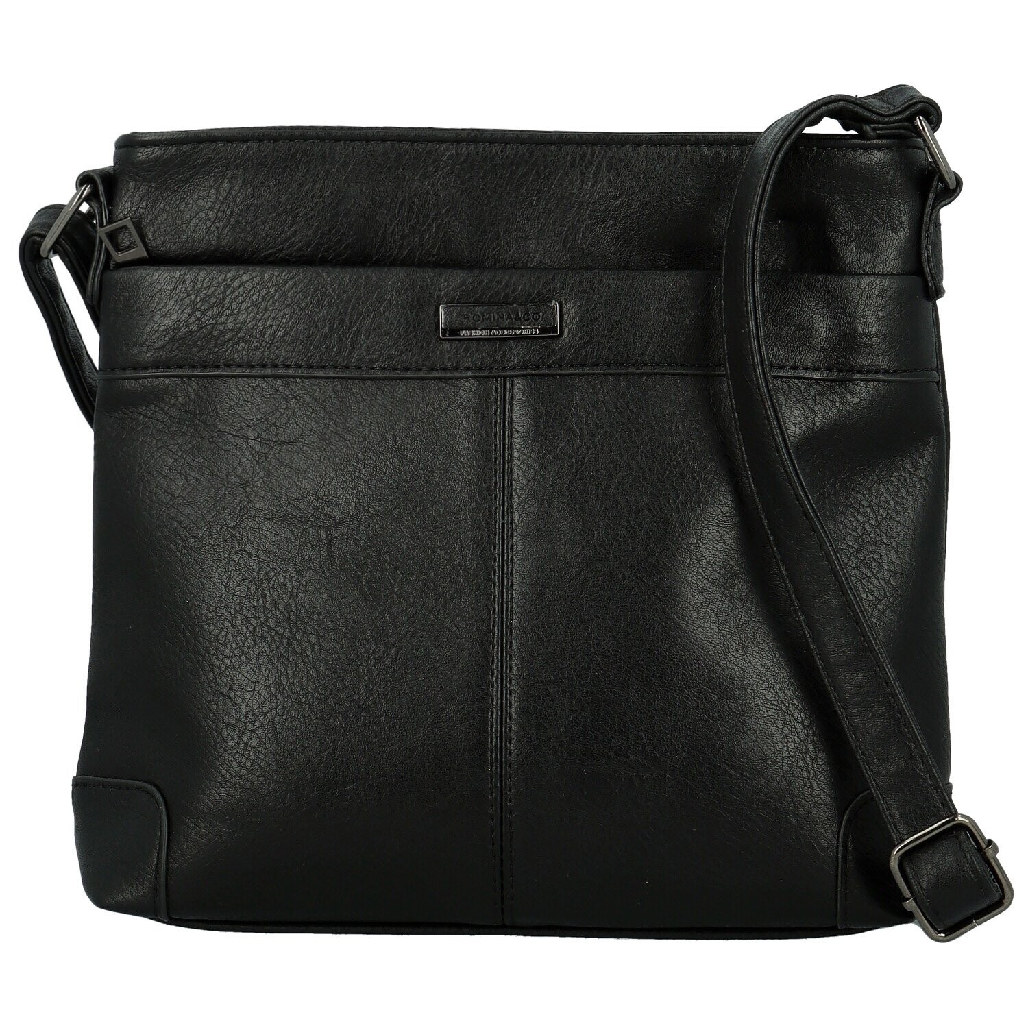 Trendy dámská koženková crossbody kabelka Neira, černá