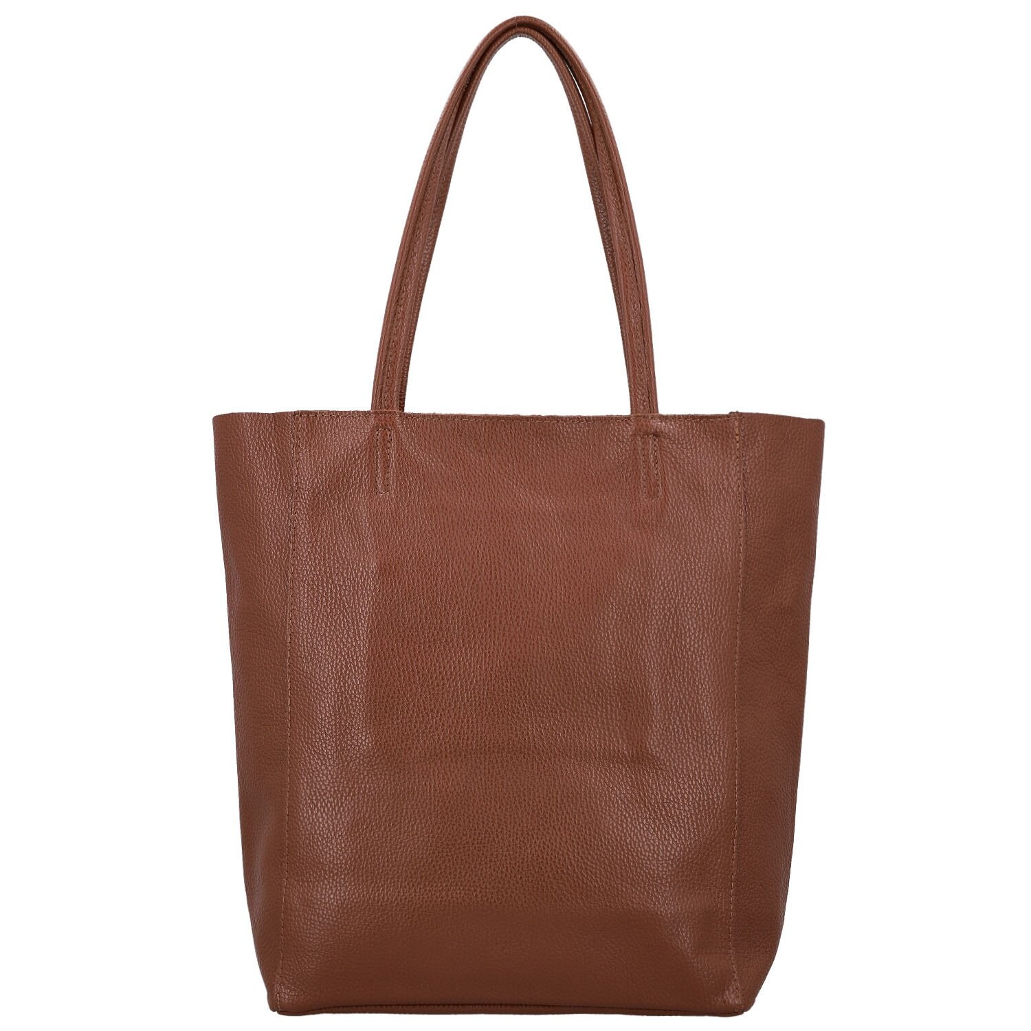 Trendy dámská kožená kabelka na rameno Sascha, hnědá