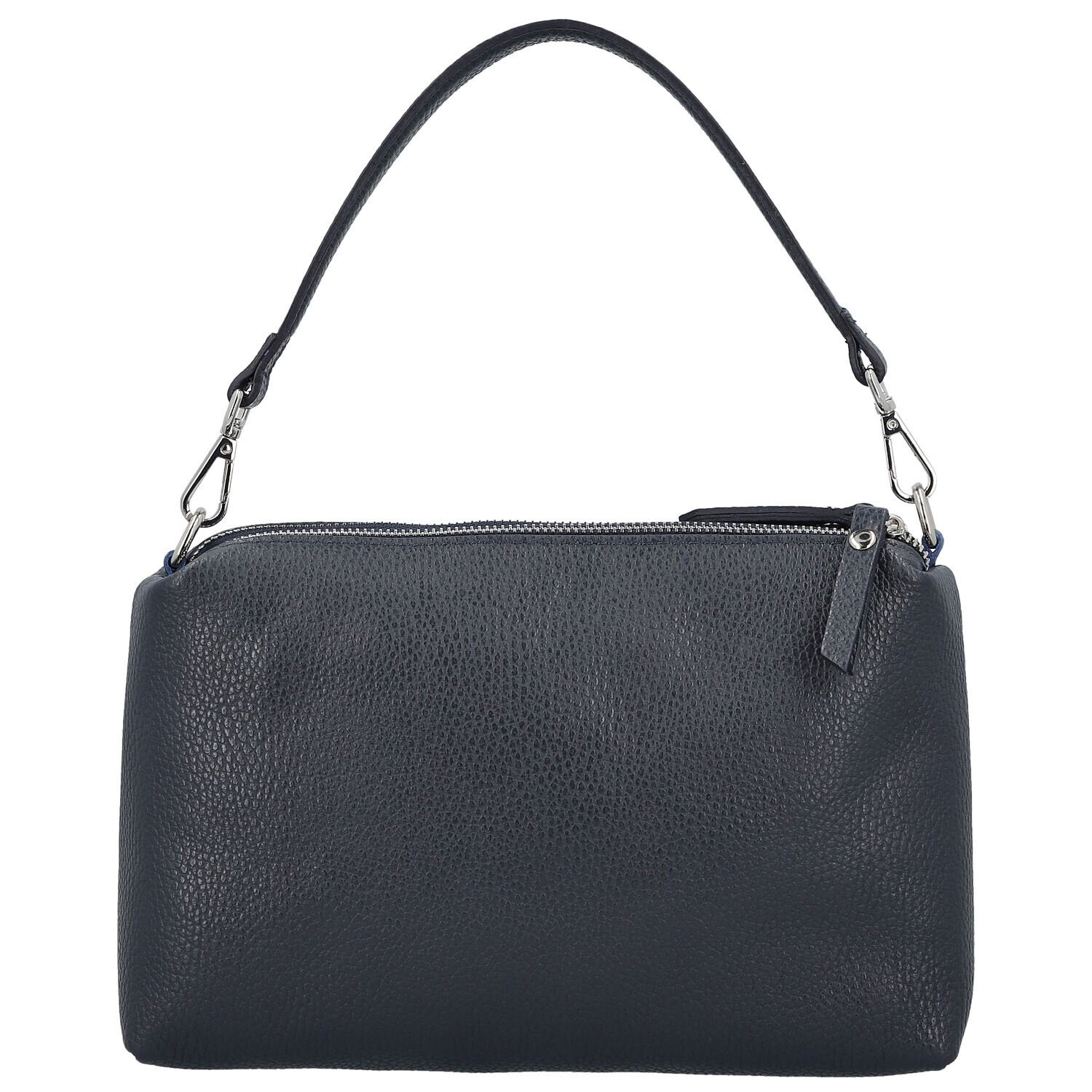 Trendy dámská kožená kabelka na rameno Annisa, tmavě modrá