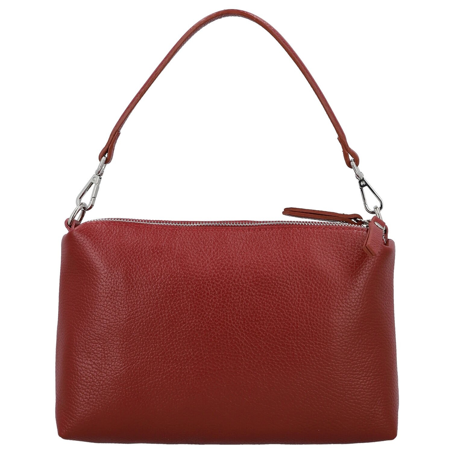 Trendy dámská kožená kabelka na rameno Annisa, tmavě červená