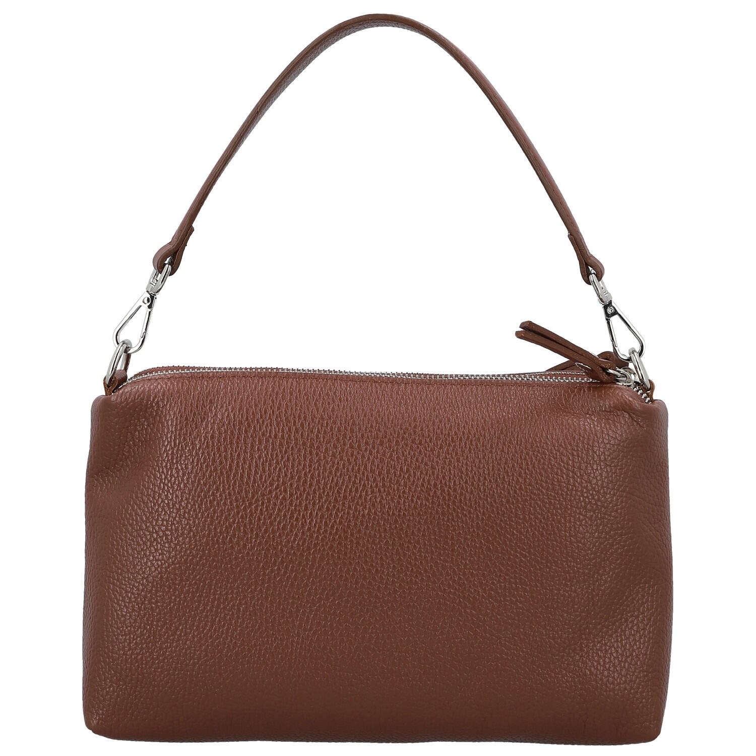 Trendy dámská kožená kabelka na rameno Annisa, tmavě hnědá