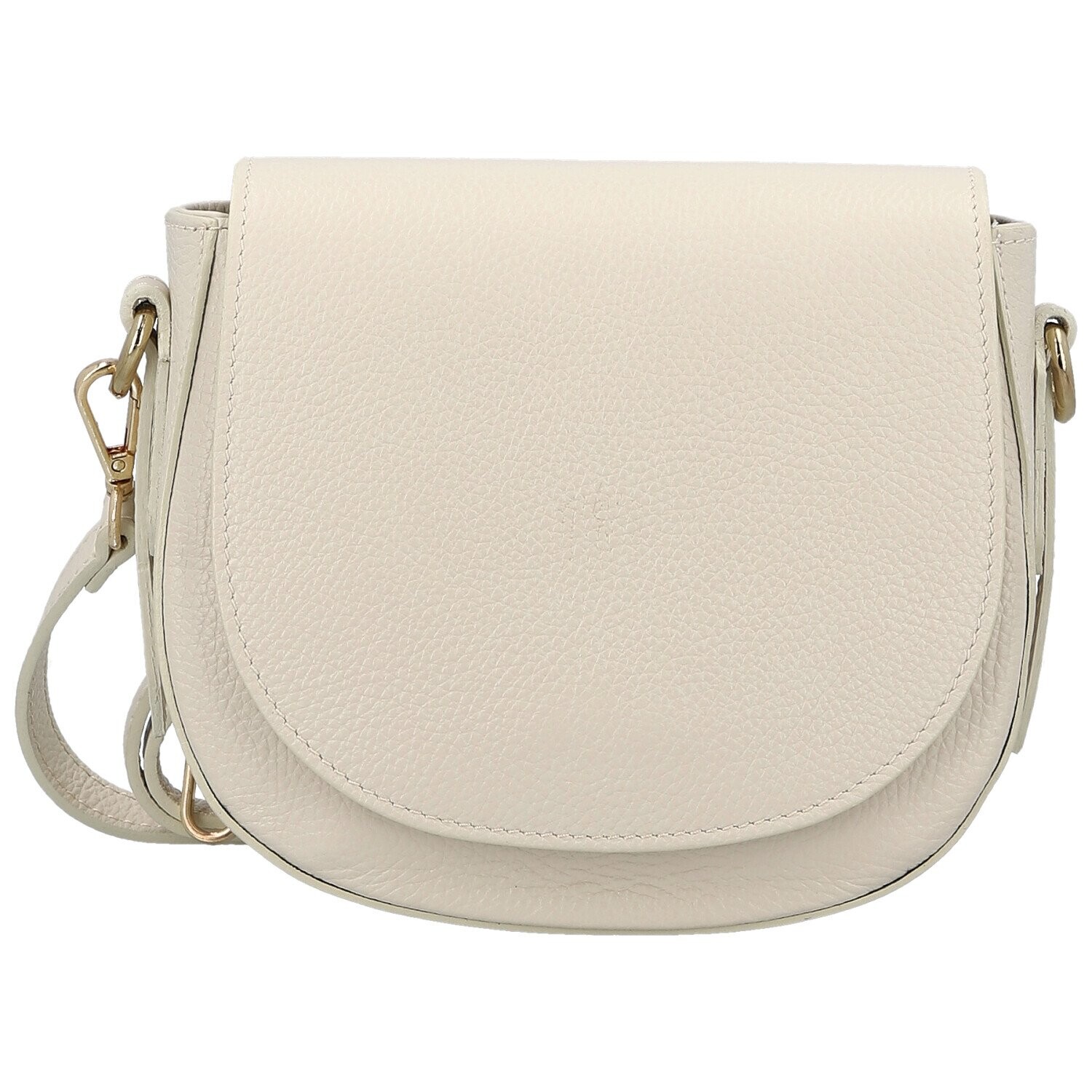 Trendy dámská kožená crossbody kabelka Antigona, krémová