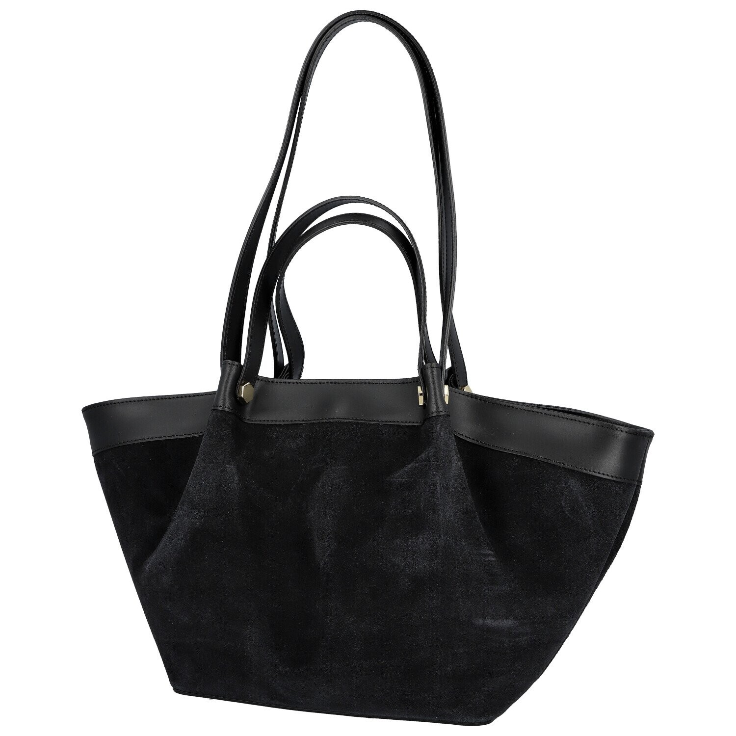 Trendy dámská kožená kabelka na rameno Ruth, černá