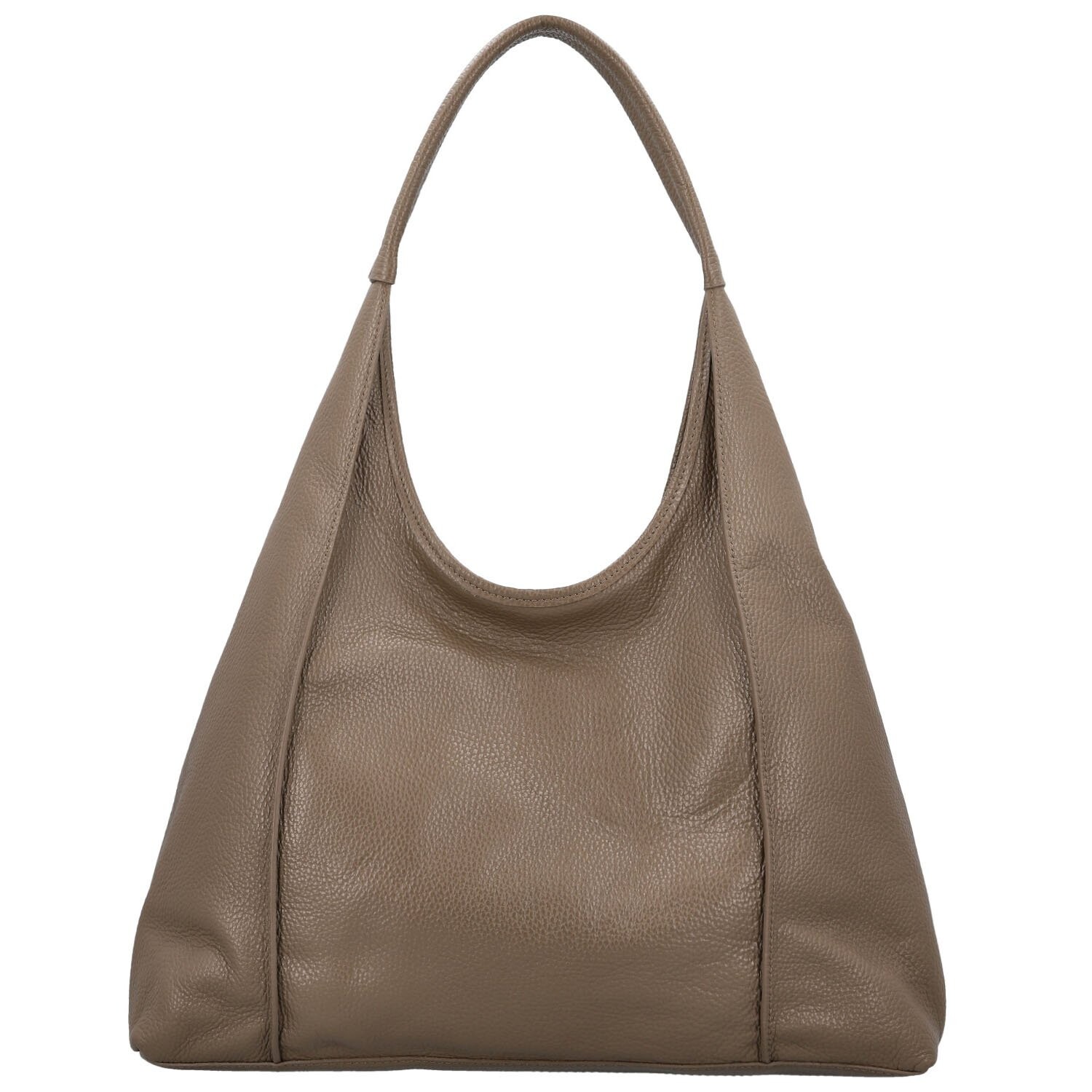 Stylová dámská kožená kabelka na rameno Nemesis, taupe