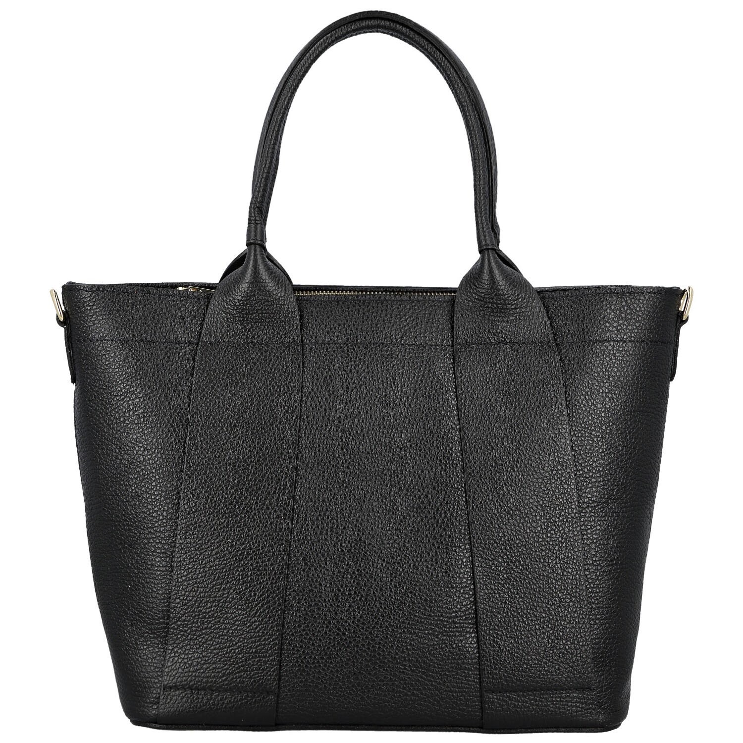 Trendy dámská kožená kabelka do ruky Rosalyn, černá