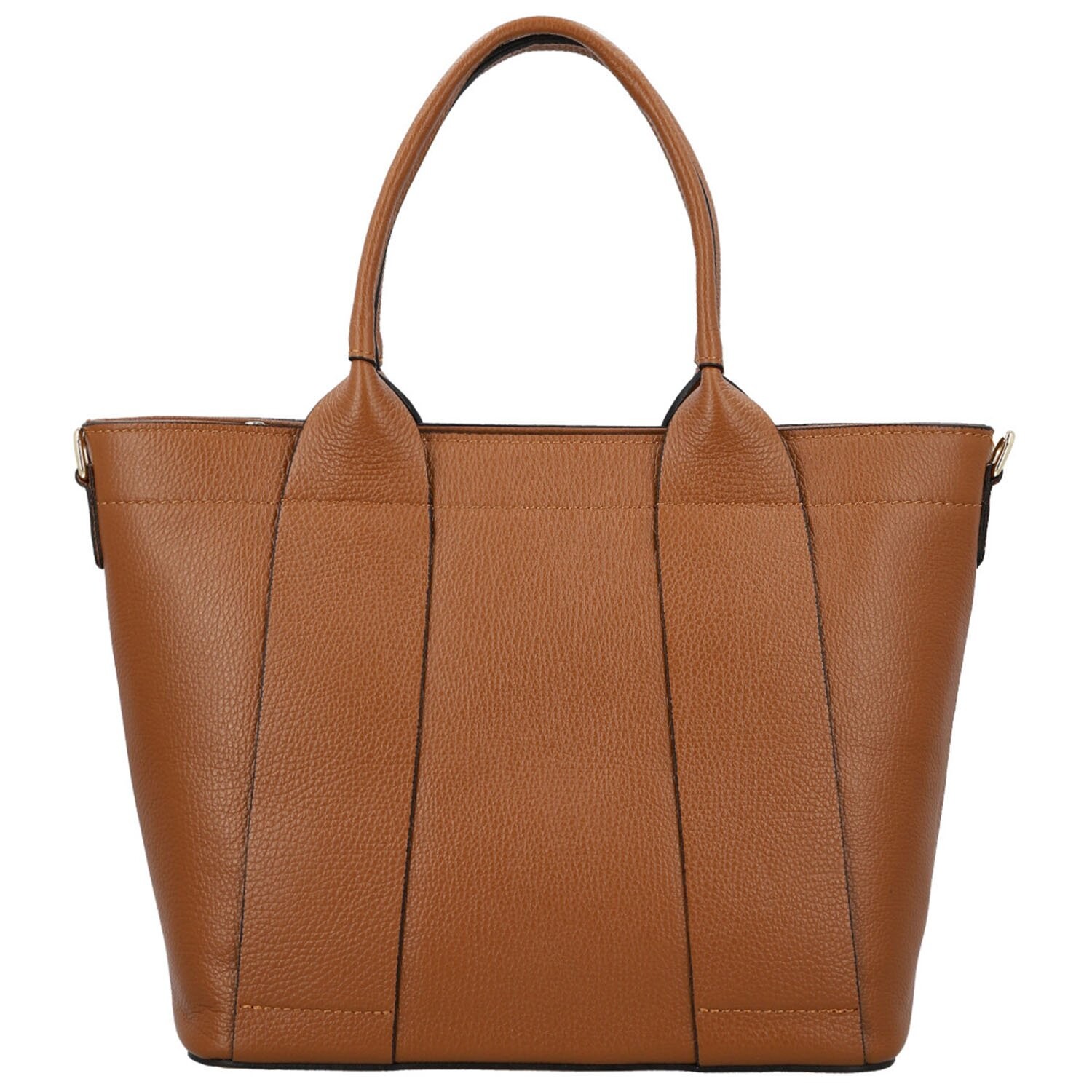 Trendy dámská kožená kabelka do ruky Rosalyn, koňaková