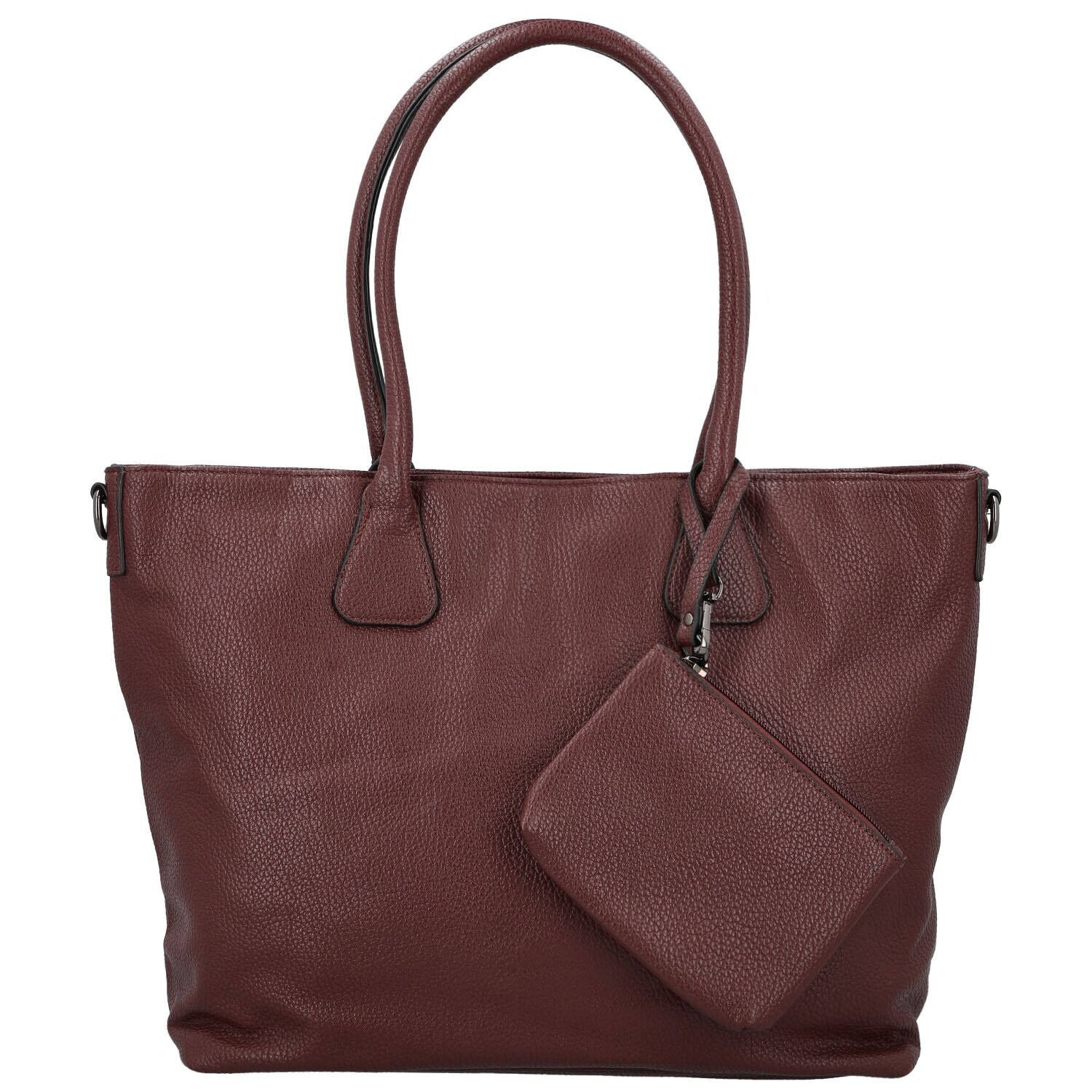 Trendy dámská koženková kabelka na rameno Ceyla, tmavě vínová