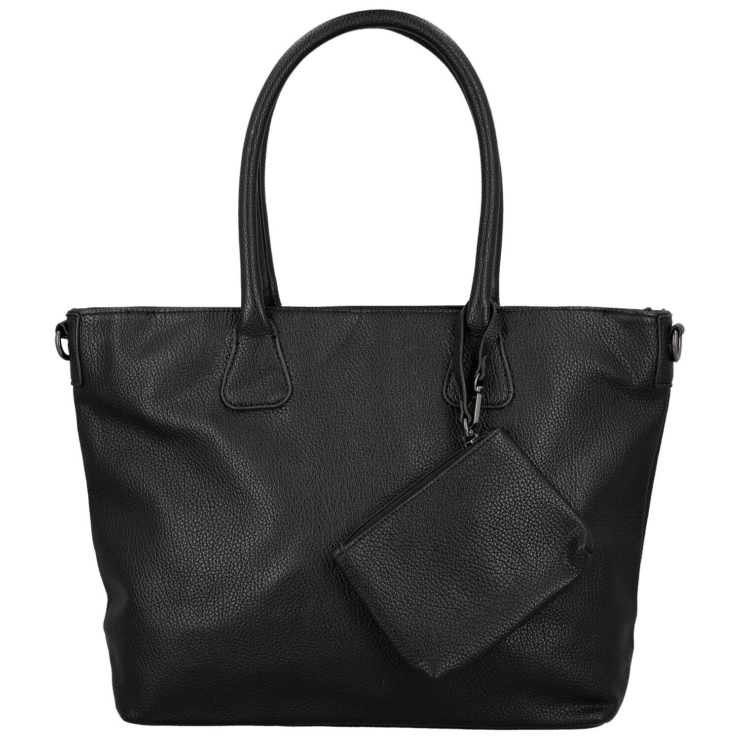 Trendy dámská koženková kabelka na rameno Ceyla, černá