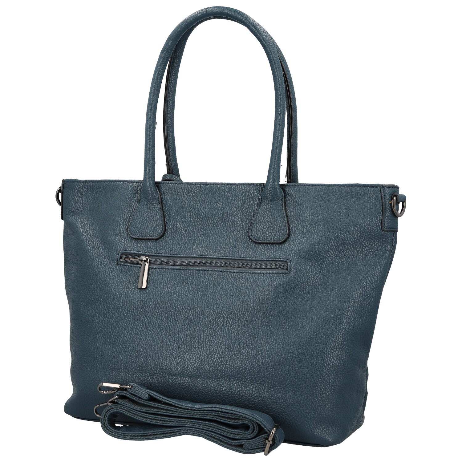 Trendy dámská koženková kabelka na rameno Ceyla, modrá