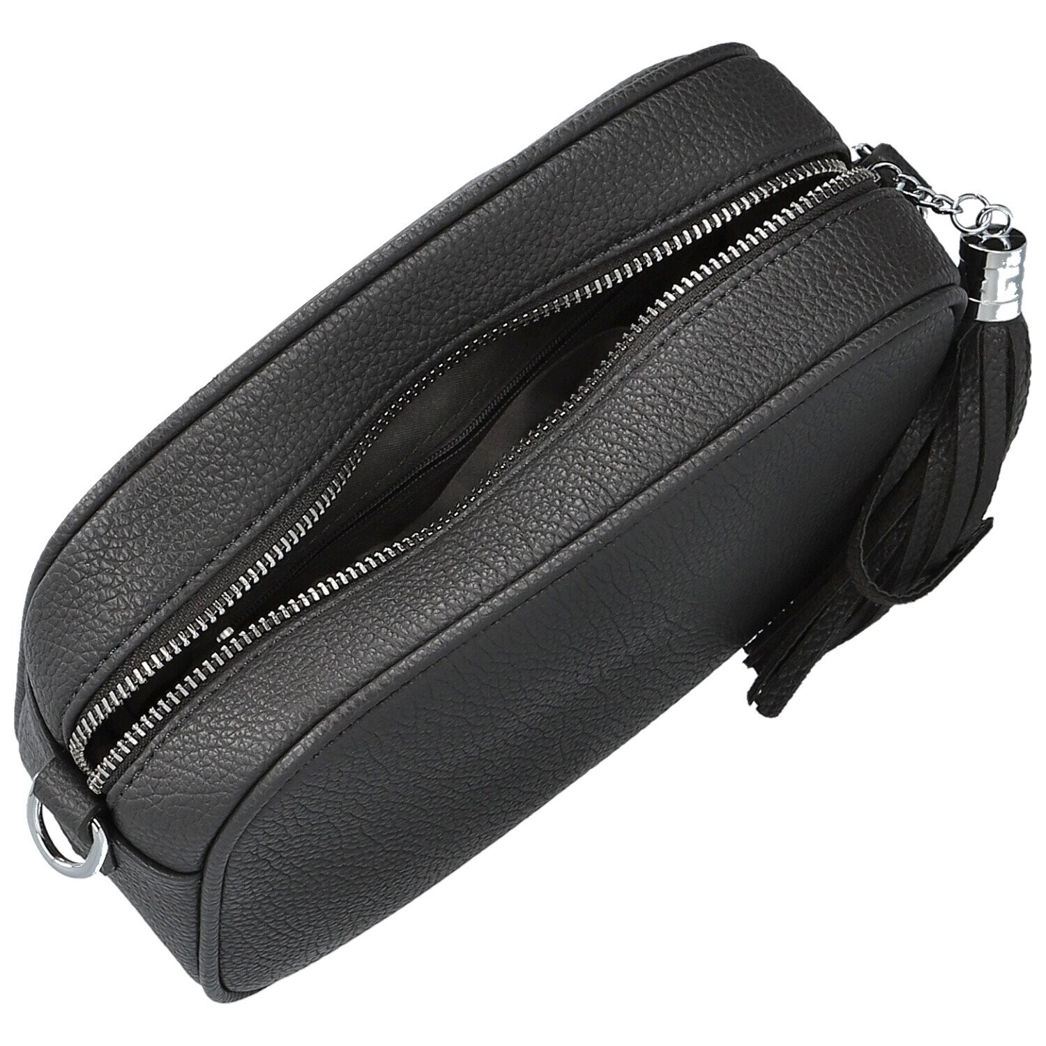 Stylová dámská koženková crossbody kabelka Danika, tmavě šedá