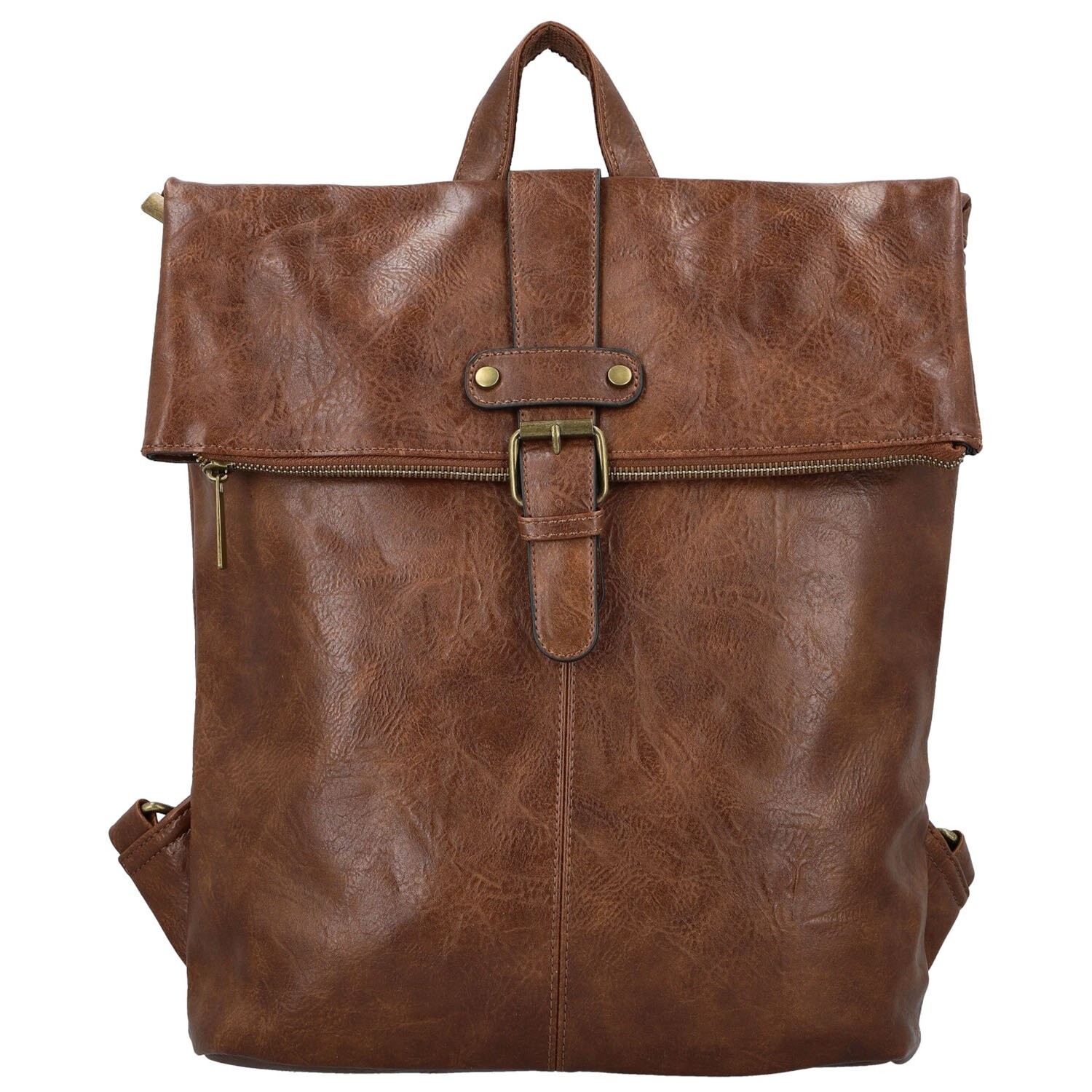 Trendy dámský koženkový batoh Damien, coffee