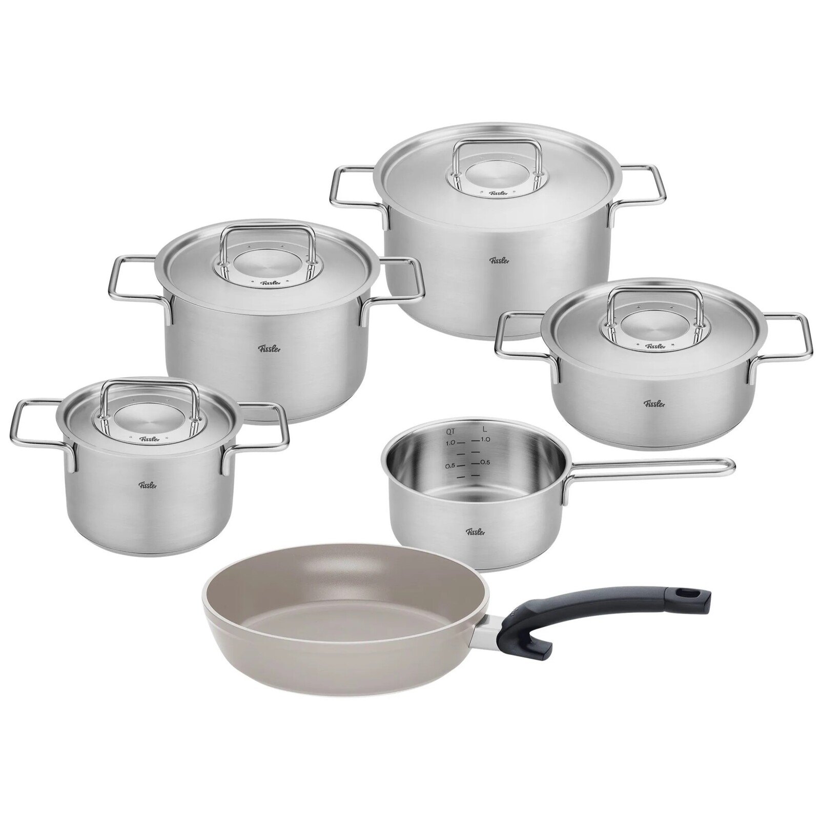 Sada hrnců PURE + pánev CERATAL COMFORT, 6 ks, Fissler