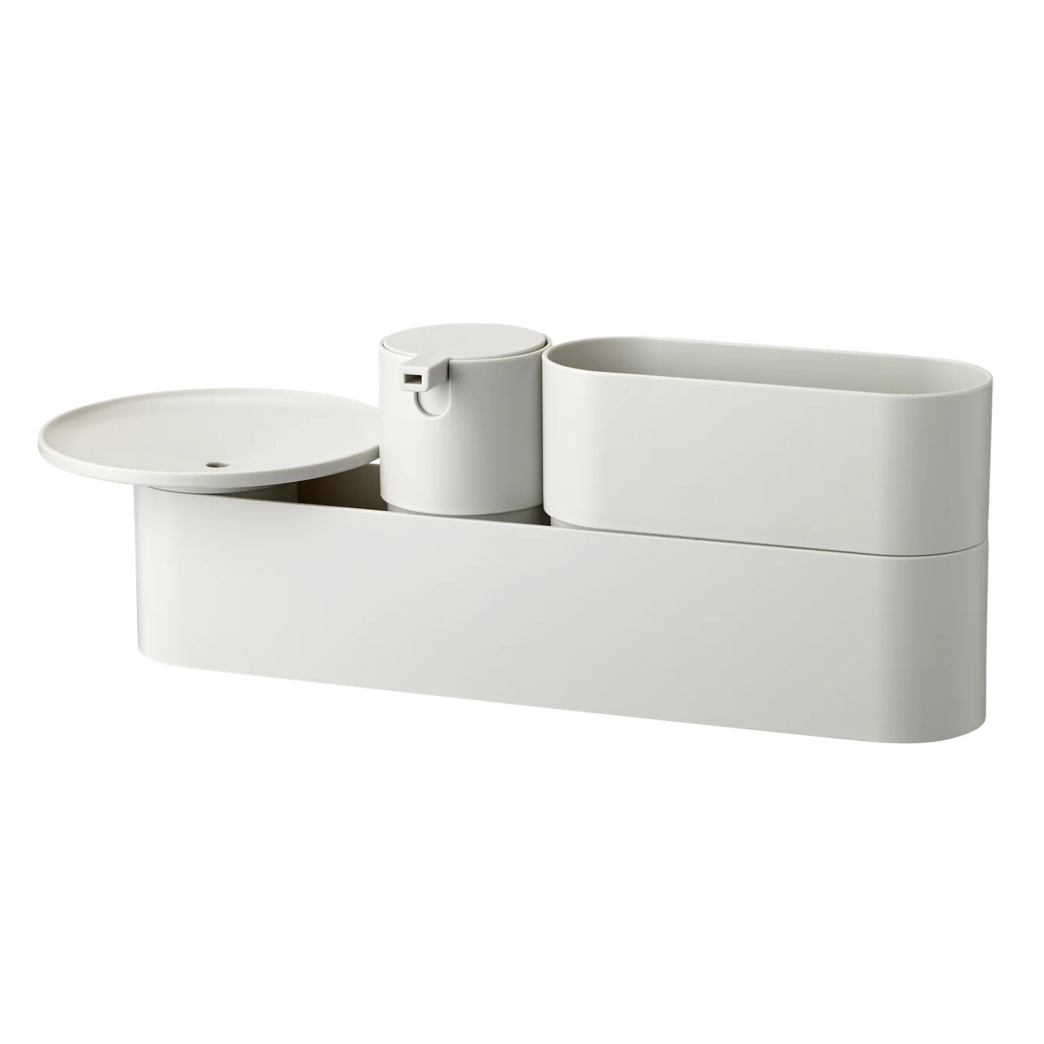 Sada na mytí nádobí DISH-IT 31 cm, sada 4 ks, světle šedá, plast, RIG-TIG