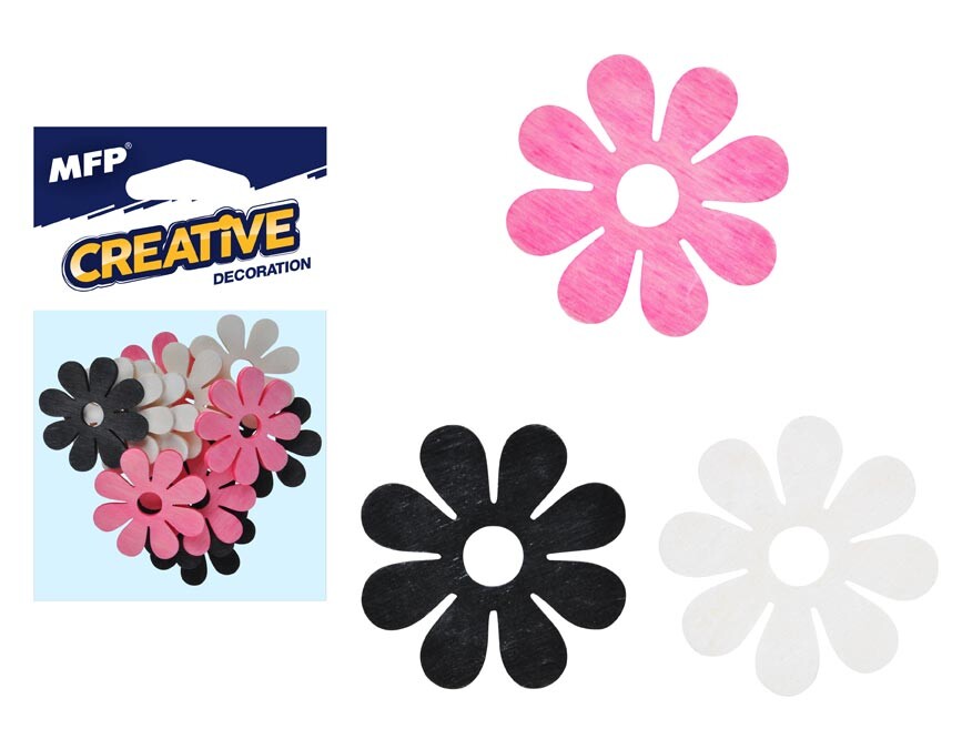 MFP 2221449 Dekorace květina barevná 12ks 4cm mix