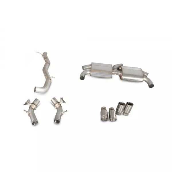 Klapkový catback výfuk AUDI SQ2 2,0 TSI Scorpion Exhausts - Bez rezonátoru / leštěné koncovky Daytona