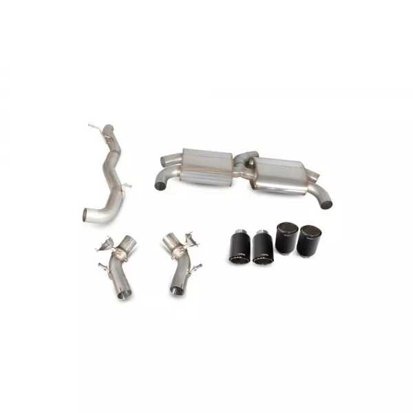 Klapkový catback výfuk AUDI SQ2 2,0 TSI Scorpion Exhausts - Bez rezonátoru / Karbonové koncovky Ascari