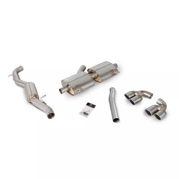 Catback výfuk AUDI S1 2,0 TFSI Quattro Scorpion Exhaust - S rezonátorem / leštěné koncovky Monaco