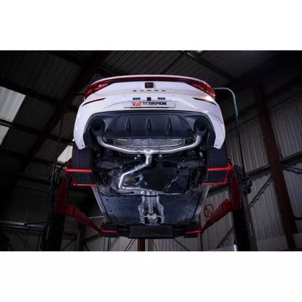 Predator GPFback výfuk Cupra Leon 245 Scorpion Exhaust - Bez rezonátoru / Keramické koncovky Daytona