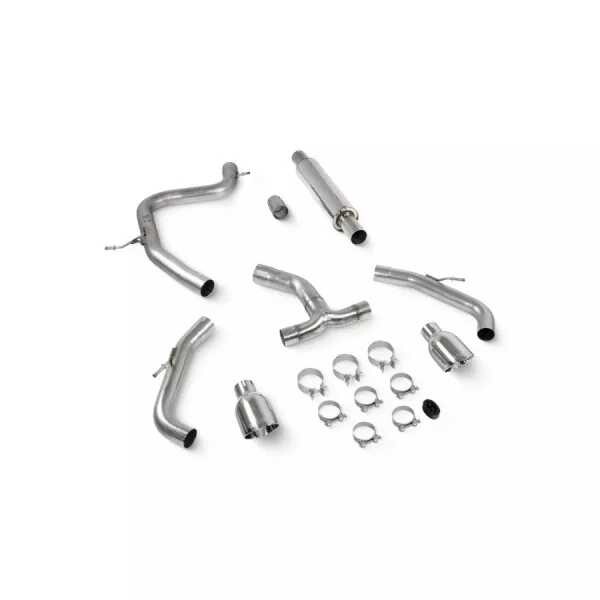 Predator GPFback výfuk Cupra Leon 245 Scorpion Exhaust - S rezonátorem / Leštěné koncovky Daytona