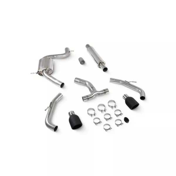 GPFback výfuk Cupra Leon 245 Scorpion Exhaust - S rezonátorem / Keramické koncovky Indy