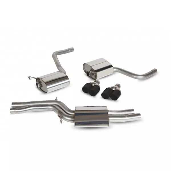 Catback výfuk Audi S4 3.0 TSFI V6 Quattro & Avant B8/B8.5 Scorpion Exhaust - S rezonátorem / keramické Daytona koncovky