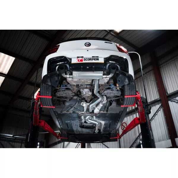 Klapková náhrada zadního tlumiče výfuku BMW M135i (F20/F21) vč. xDrive (2012-2016) Scorpion Exhaust - keramické Daytona koncovky