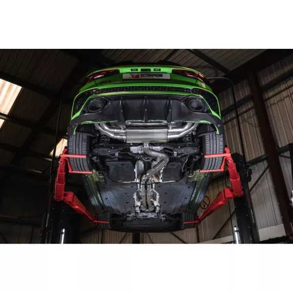 GPFback výfuk AUDI RS3 8Y Sportback 2,5 TFSI Scorpion Exhaust - Bez rezonátoru / Karbonové Ascari koncovky