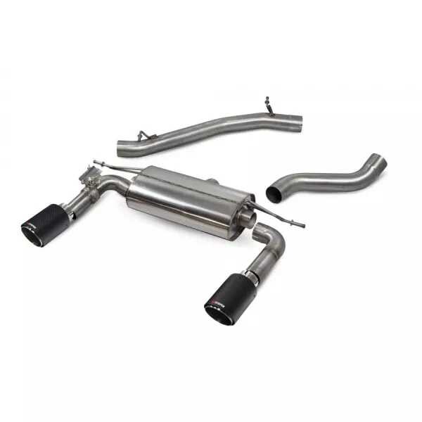 Klapkový Cat-back výfuk Audi TT (8S) 2.0 TFSI Scorpion Exhaust - bez rezonátoru / karbonové koncovky