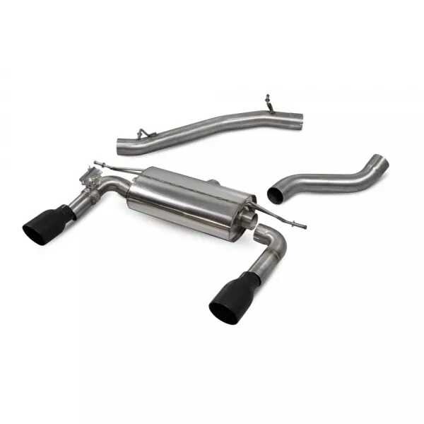 Klapkový Cat-back výfuk Audi TT (8S) 2.0 TFSI Scorpion Exhaust - bez rezonátoru / černé koncovky